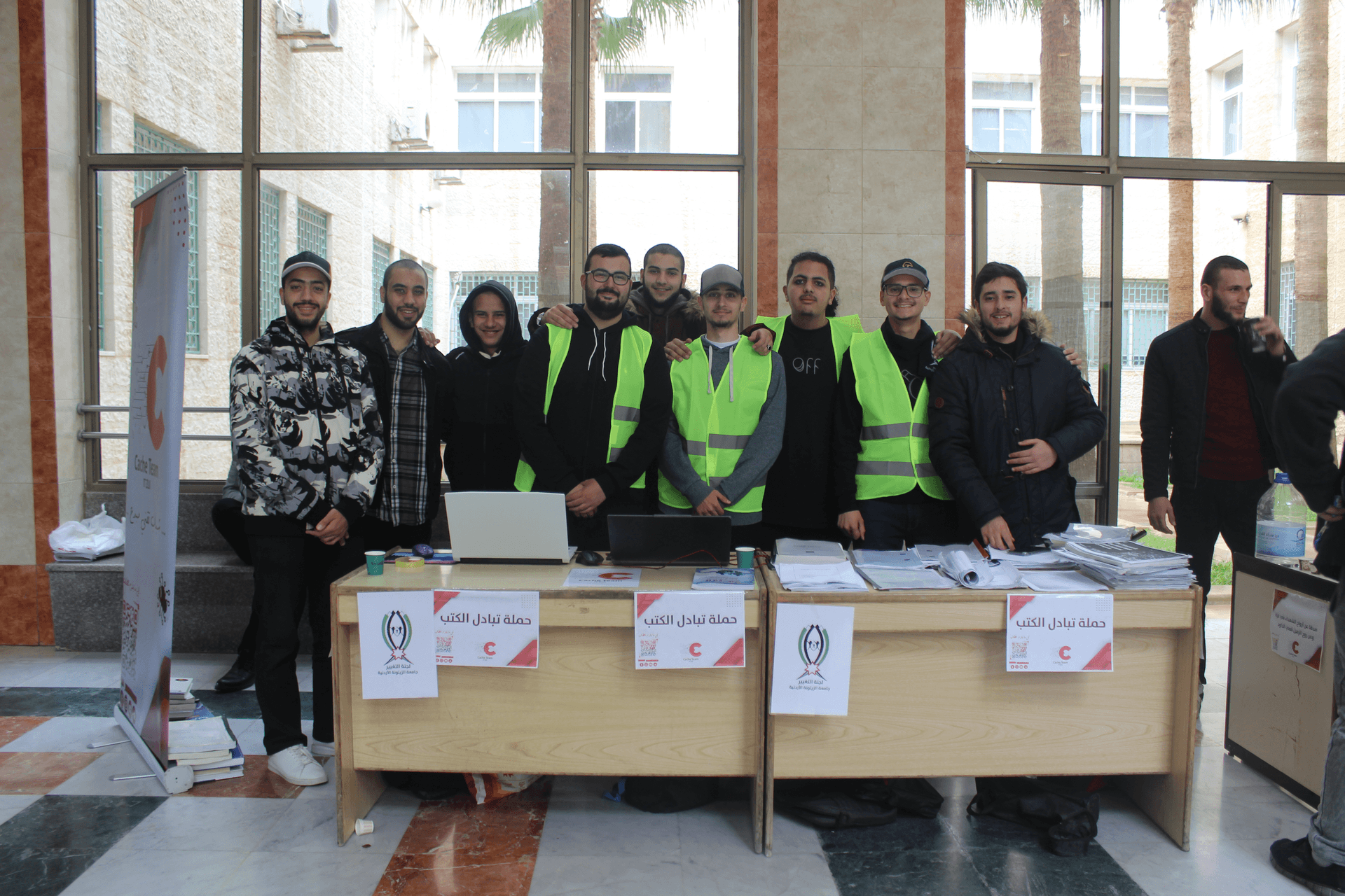 Educational concept showing students and campus